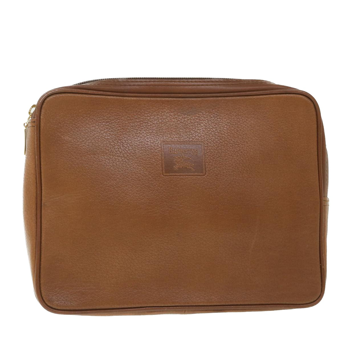 Burberry Brand Leather Brown Clutch Bag Style 7