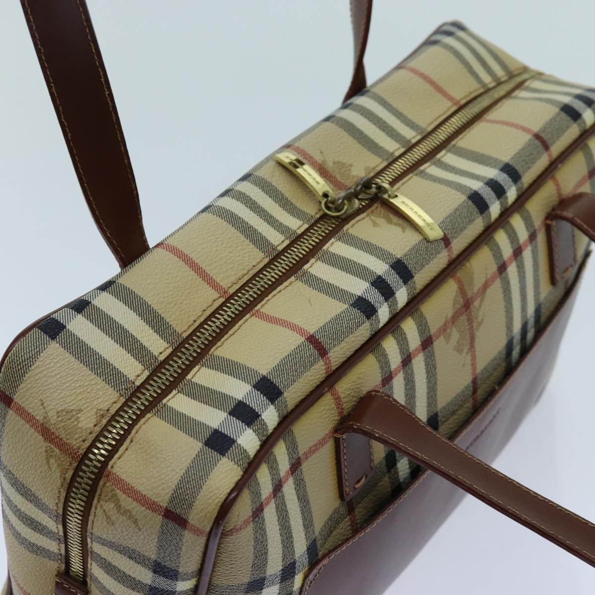 Burberry Nova Brand Canvas White Shoulder Bag Style 14