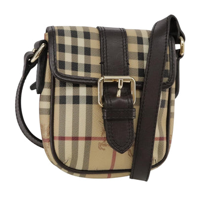Burberry Nova Check Beige Canvas Shoulder Bag ( )