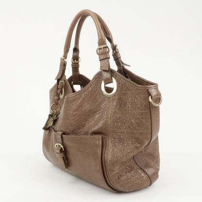 Christian Dior Lady Dior Leather Tote Bag Shoulder Bag Brown Rovelle Bags