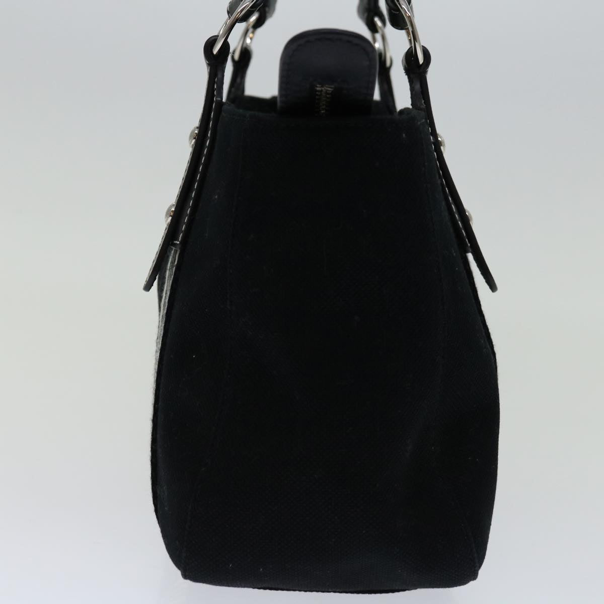 Burberry Label Brand Canvas Black Handbag Style 2