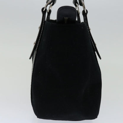 Burberry Label Brand Canvas Black Handbag Style 2