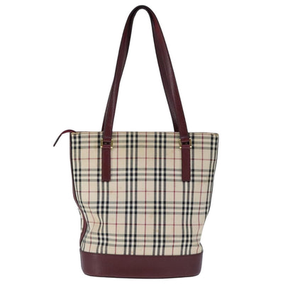 Burberry Nova Check Beige Canvas Handbag ( )