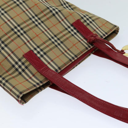 Burberry Haymarket Brand Canvas White Tote Bag