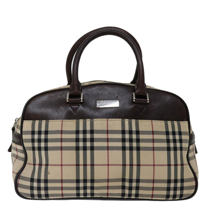 Burberry Nova Check Beige Synthetic Handbag ( )