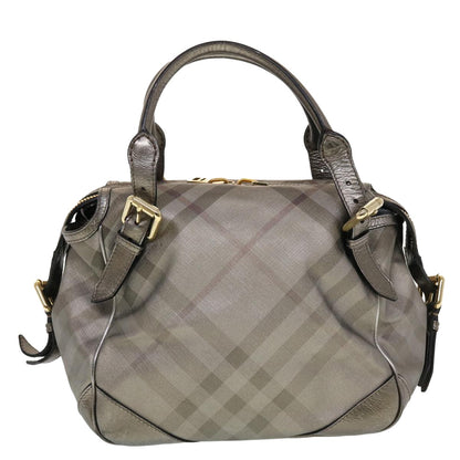 Burberry Brand Leather Silver Shoulder Bag Style 2