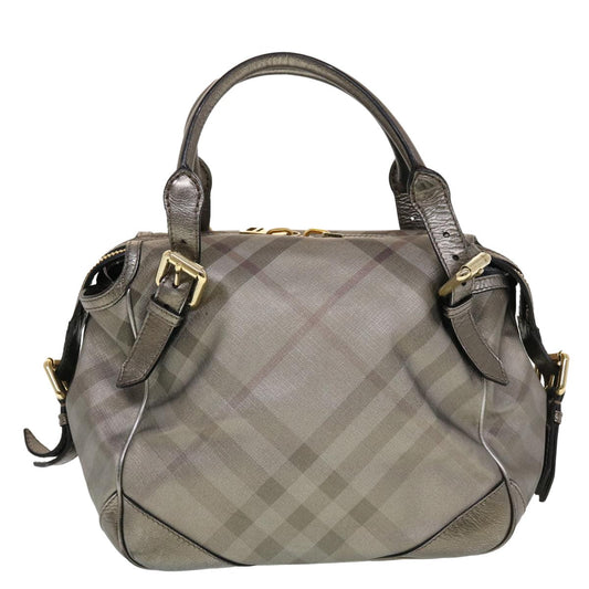 Burberry Brand Leather Silver Shoulder Bag Style 2