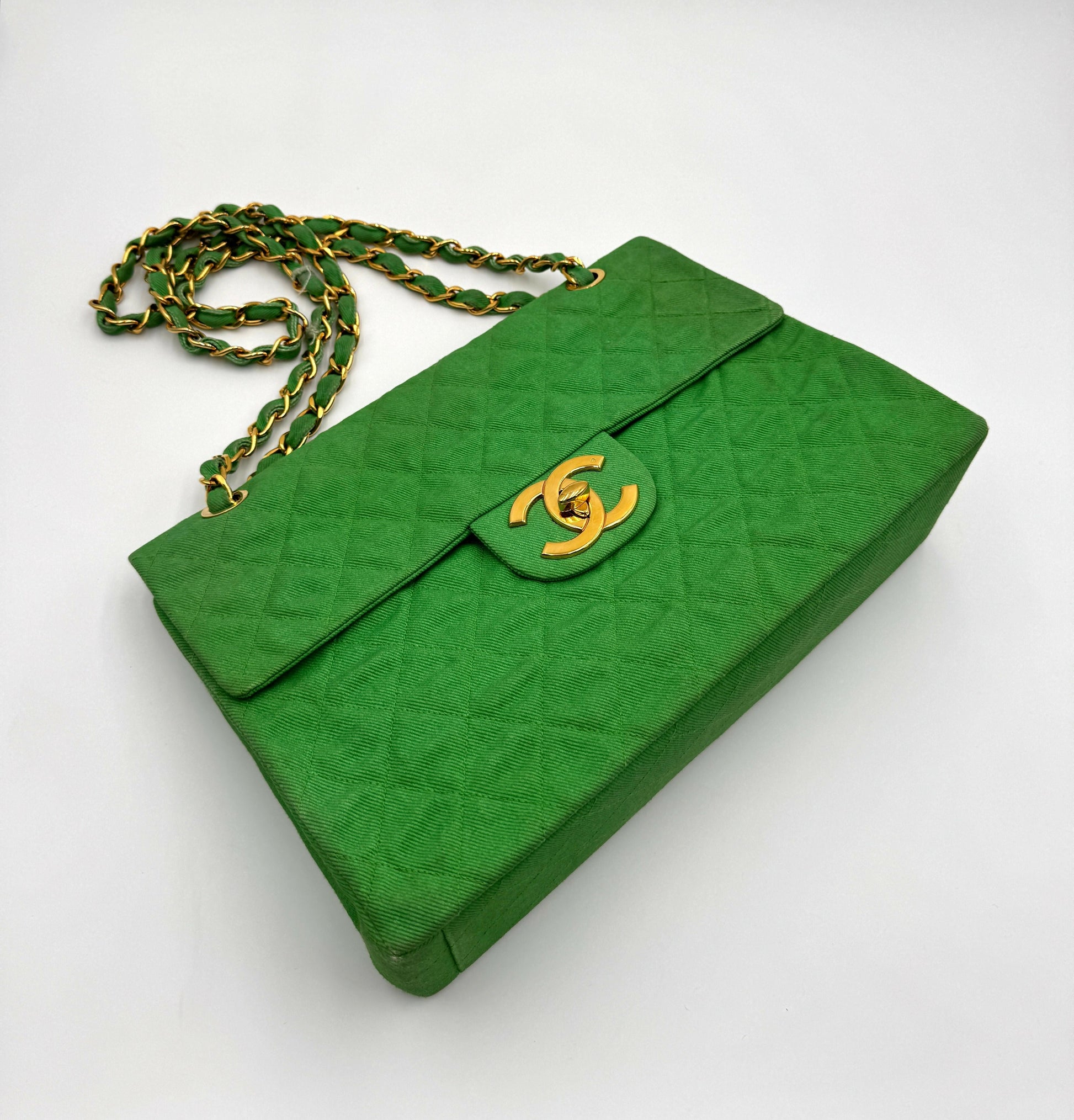 Chanel Luxury Leather Green Shoulder Bag Rovelle Bags