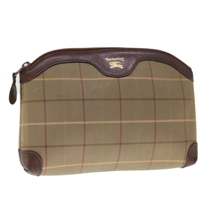 Burberry Brand Canvas Brown Clutch Bag Style 3