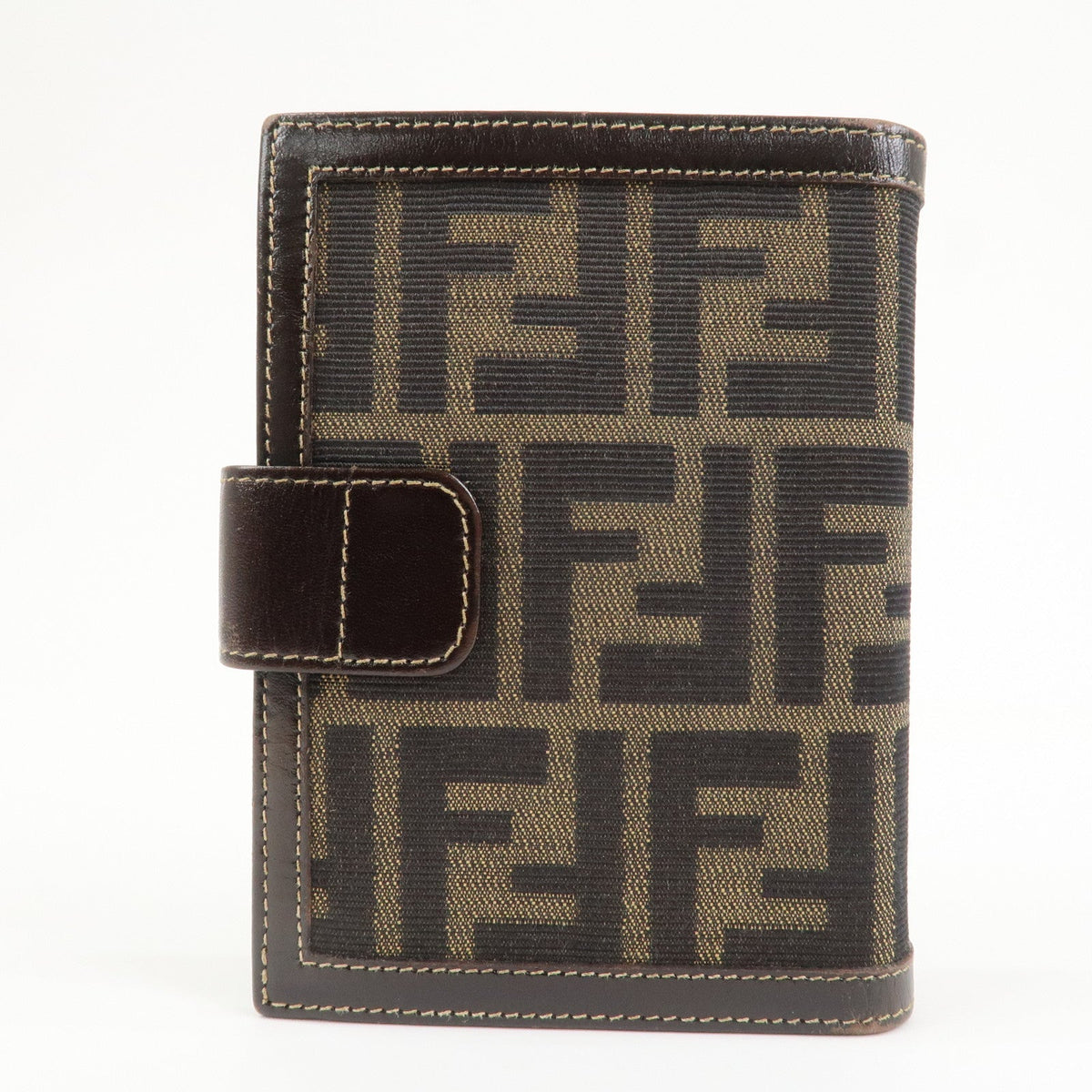 FENDI Zucca Canvas Leather Agenda Planner Cover Brown 30153 Rovelle Bags