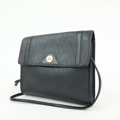 Christian Dior Honeycomb Pvc Leather Shoulder Crossbody Bag Black Rovelle Bags