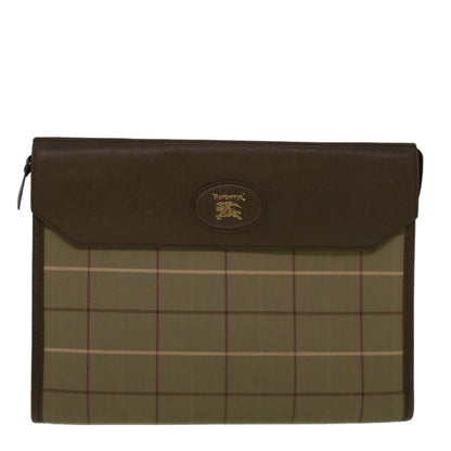 Burberry Brand Canvas Green Clutch Bag Style 4