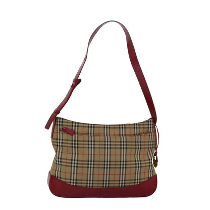 Burberry Nova Brand Canvas White Shoulder Bag Style 55