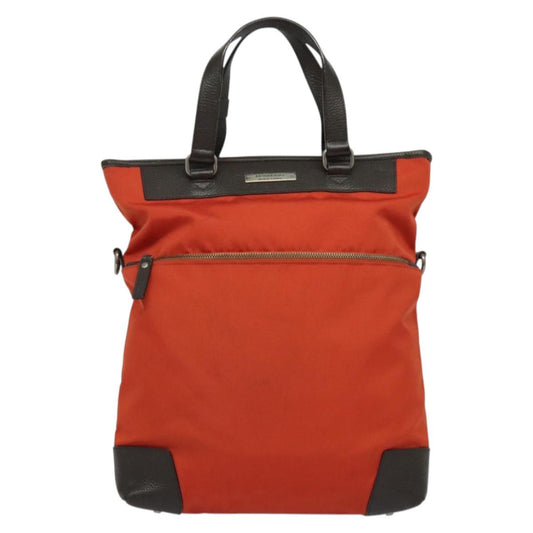Burberry Black Label Red Canvas, Leather Tote Bag ( )