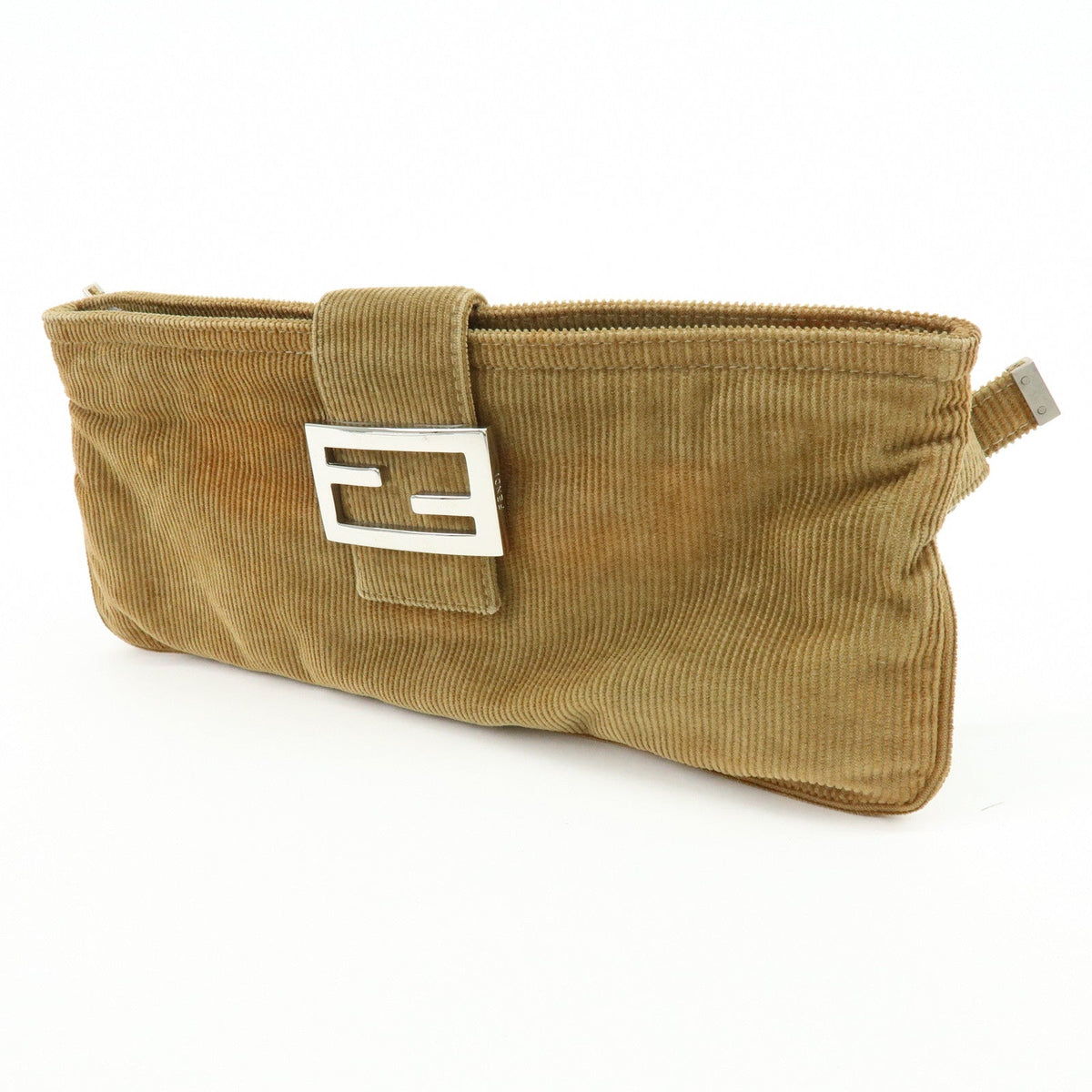 FENDI Corduroy Shoulder Bag Crossbody Bag Brown 26685 Rovelle Bags