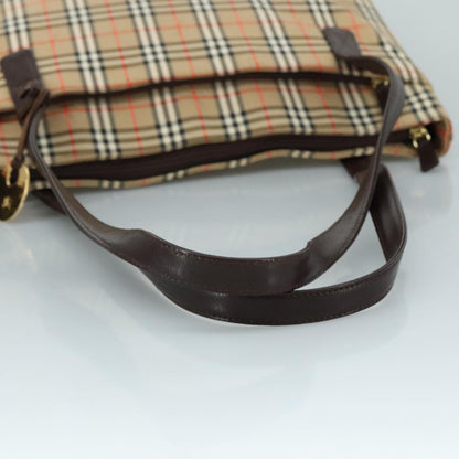 Burberry Nova Check Beige Canvas Shoulder Bag ( )