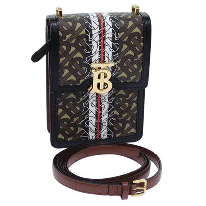 Burberry Brand Canvas Brown Shoulder Bag Style 2