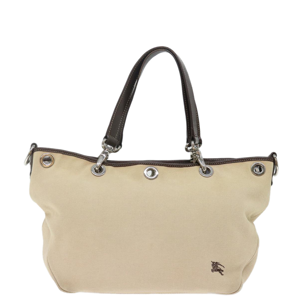 Burberry Label Brand Canvas Blue Handbag Style 4