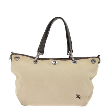 Burberry Label Brand Canvas Blue Handbag Style 4