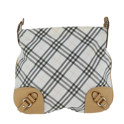 Burberry Nova Brand Canvas White Shoulder Bag Style 50