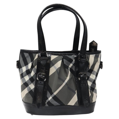 Burberry Nova Check Black Nylon Tote Bag ( )