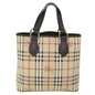 Burberry Haymarket Brand Leather White Handbag