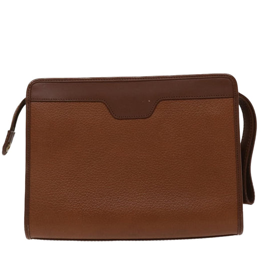 Burberry Brand Leather Brown Clutch Bag Style 8