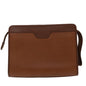 Burberry Brand Leather Brown Clutch Bag Style 8