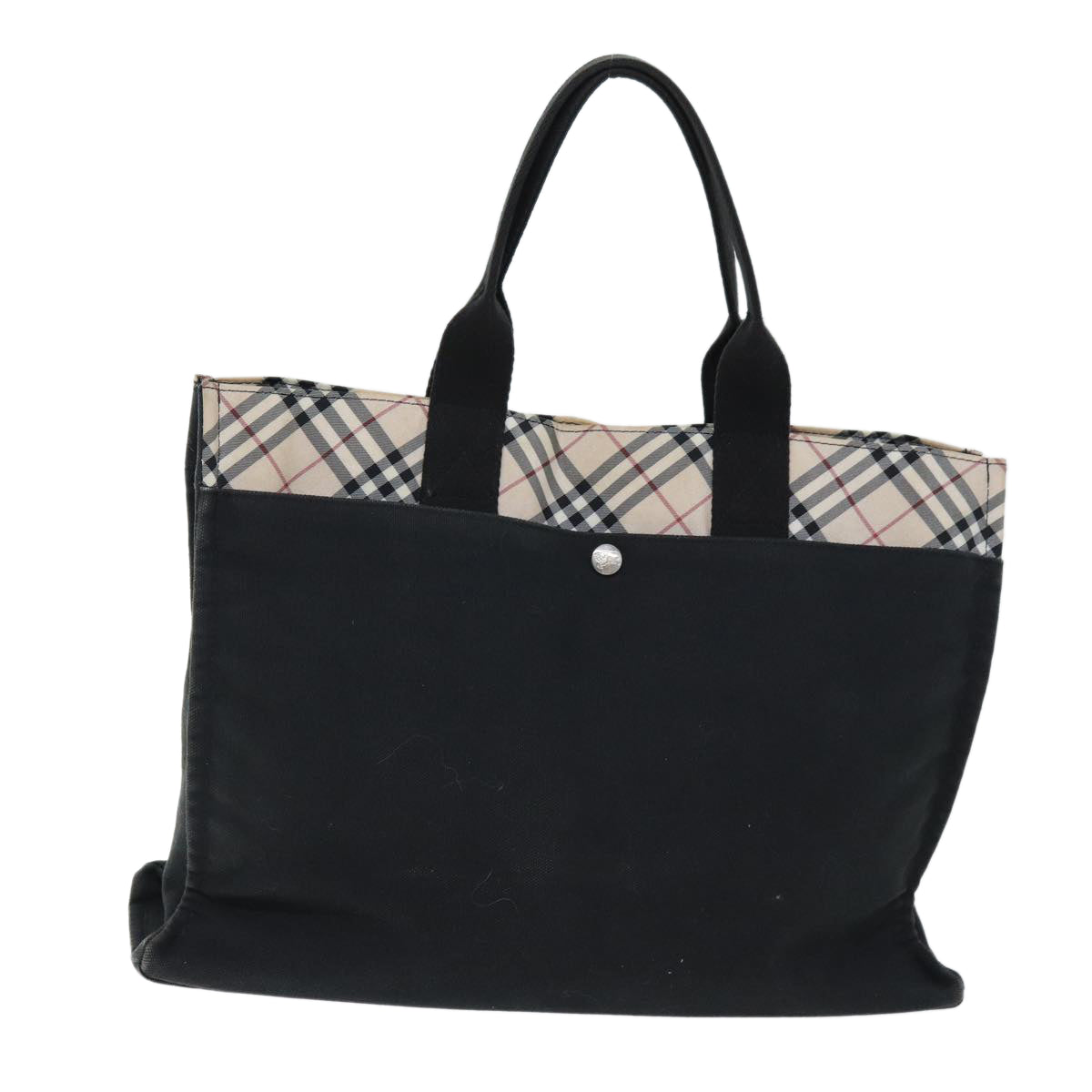 Burberry Label Brand Canvas Blue Handbag Style 3