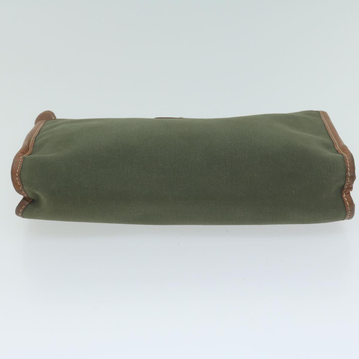 Burberry Brand Canvas Green Clutch Bag Style 2
