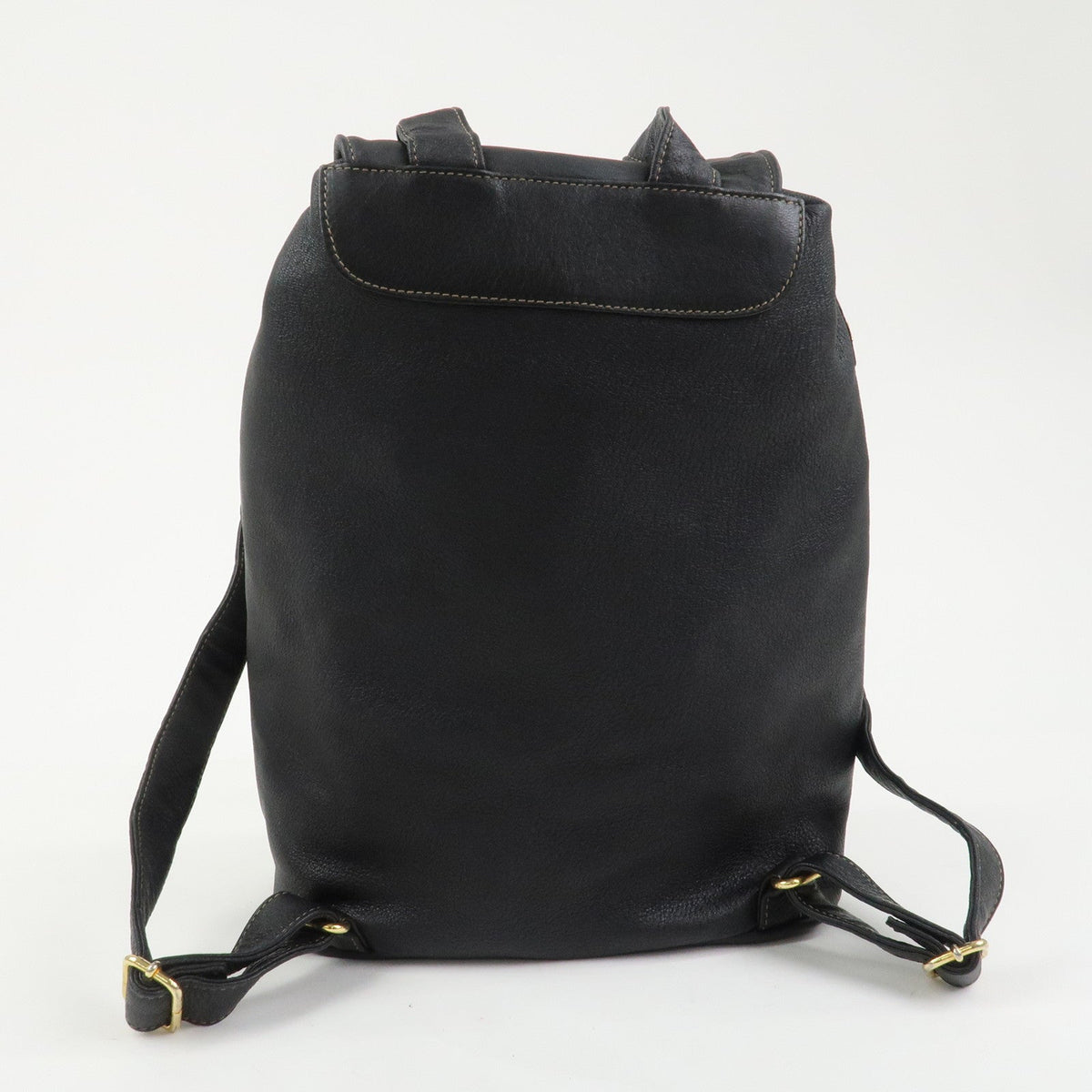 FENDI Logo Leather Backpack Rucksack Black 26063 Rovelle Bags