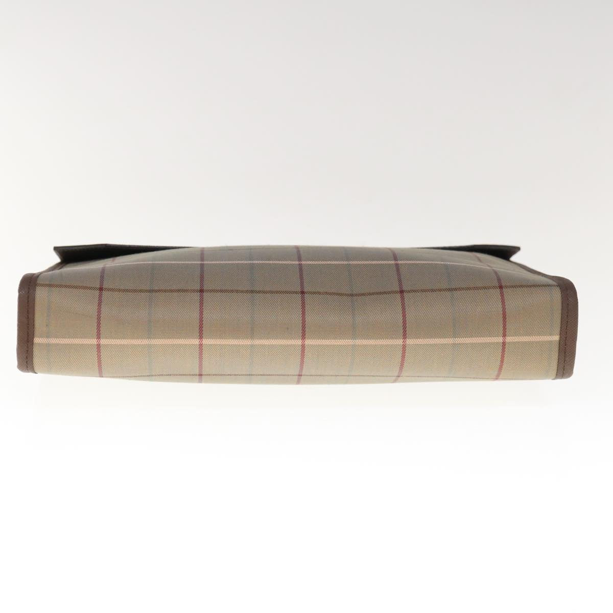 Burberry Brand Canvas Brown Clutch Bag