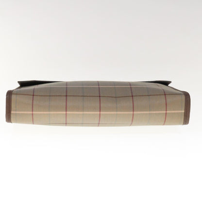 Burberry Brand Canvas Brown Clutch Bag