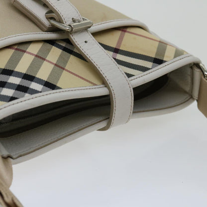 Burberry Nova Brand Canvas White Shoulder Bag Style 18