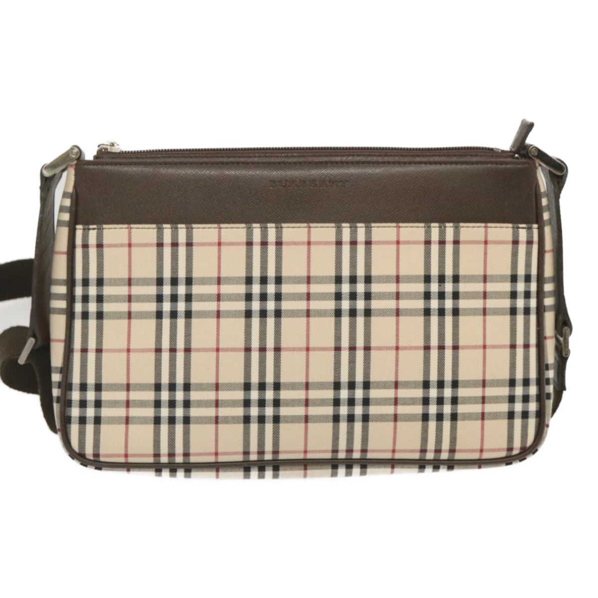Burberry Nova Brand Canvas White Shoulder Bag Style 24