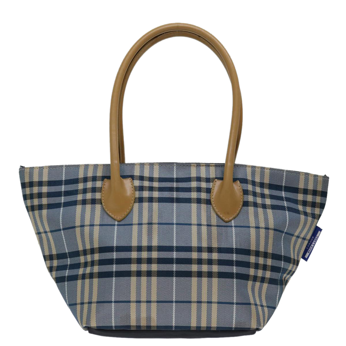 Burberry Label Brand Canvas Blue Handbag Style 10