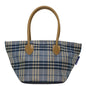 Burberry Label Brand Canvas Blue Handbag Style 10