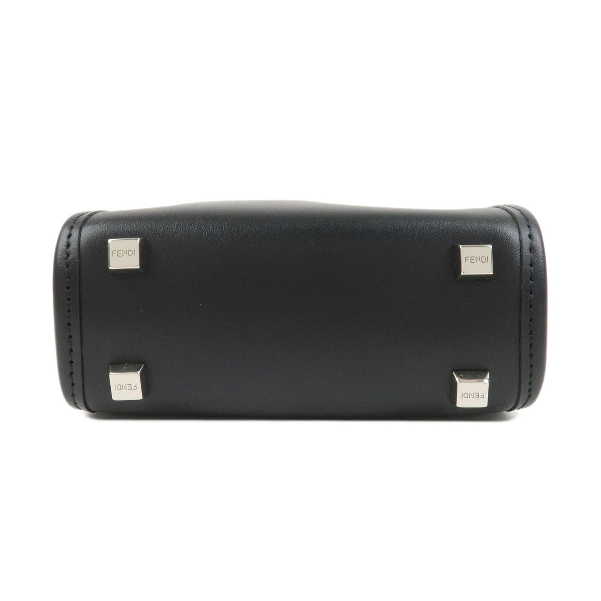 FENDI Leather Sunshine Shopper Small 2Way Bag Hand Bag Black 8BS051 Rovelle Bags