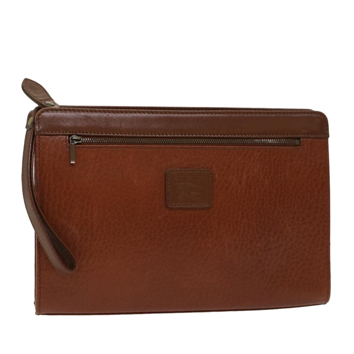 Burberry Brand Leather Brown Clutch Bag Style 6