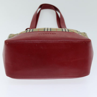 Burberry Haymarket Brand Canvas White Tote Bag