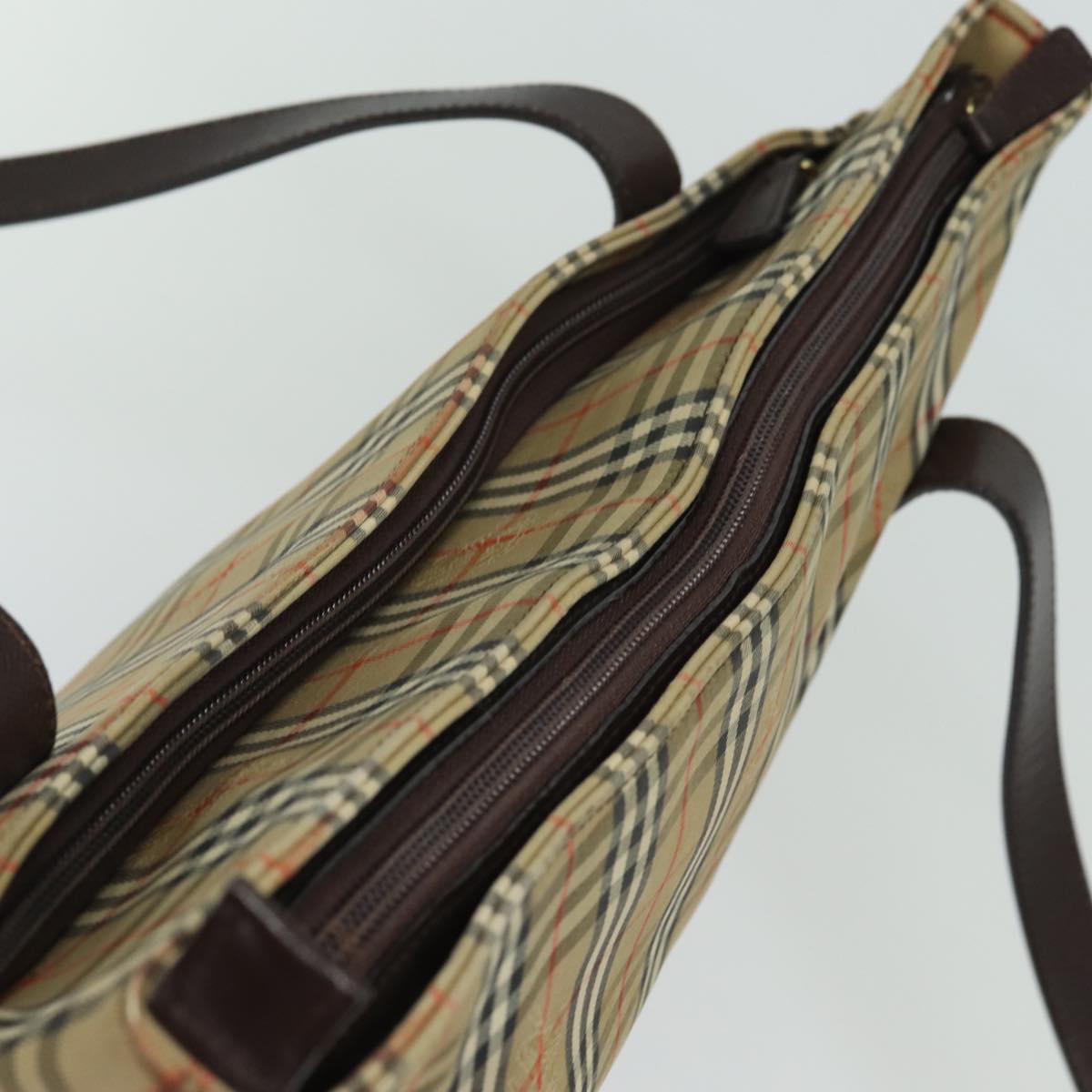 Burberry Nova Brand Canvas White Shoulder Bag Style 65