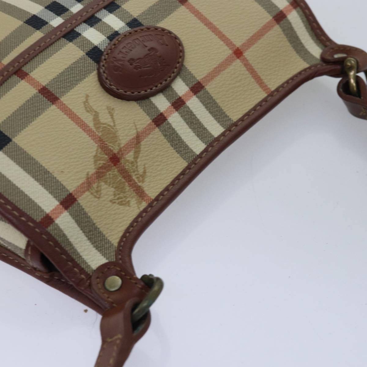 Burberry Nova Brand Leather White Shoulder Bag