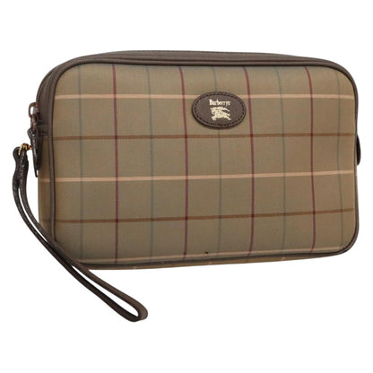 Burberry Nova Check Beige Canvas Clutch Bag ( )