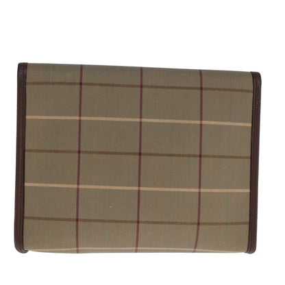 Burberry Nova Check Beige Canvas Clutch Bag ( )