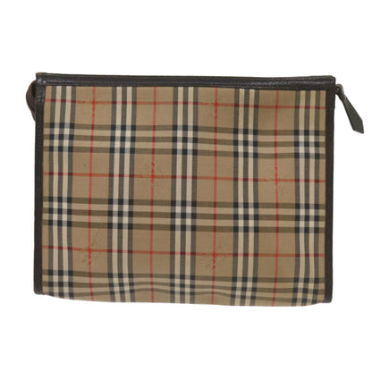 Burberry Nova Check Beige Canvas Clutch Bag ( )