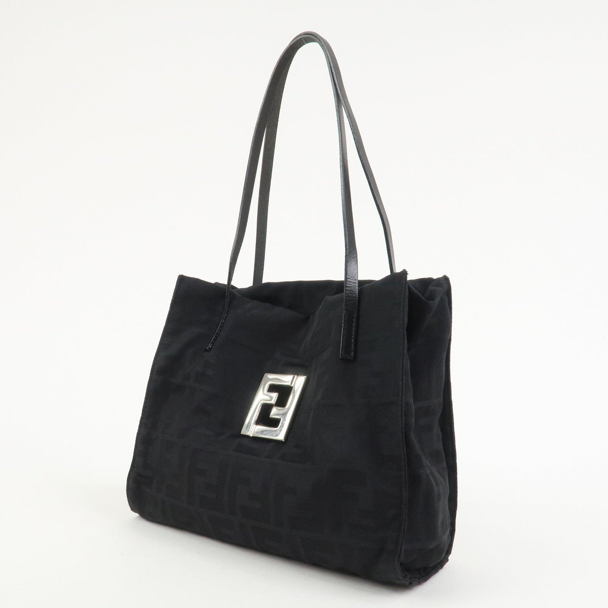 FENDI Zucca Canvas Leather Tote Bag Hand Bag Shoulder Bag 16001 Rovelle Bags
