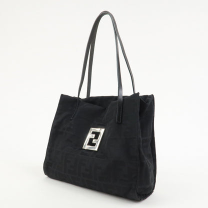 FENDI Zucca Canvas Leather Tote Bag Hand Bag Shoulder Bag 16001 Rovelle Bags