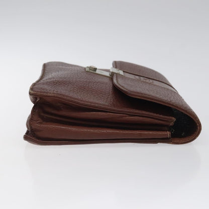 Burberry Brown Leather Clutch Bag ( )