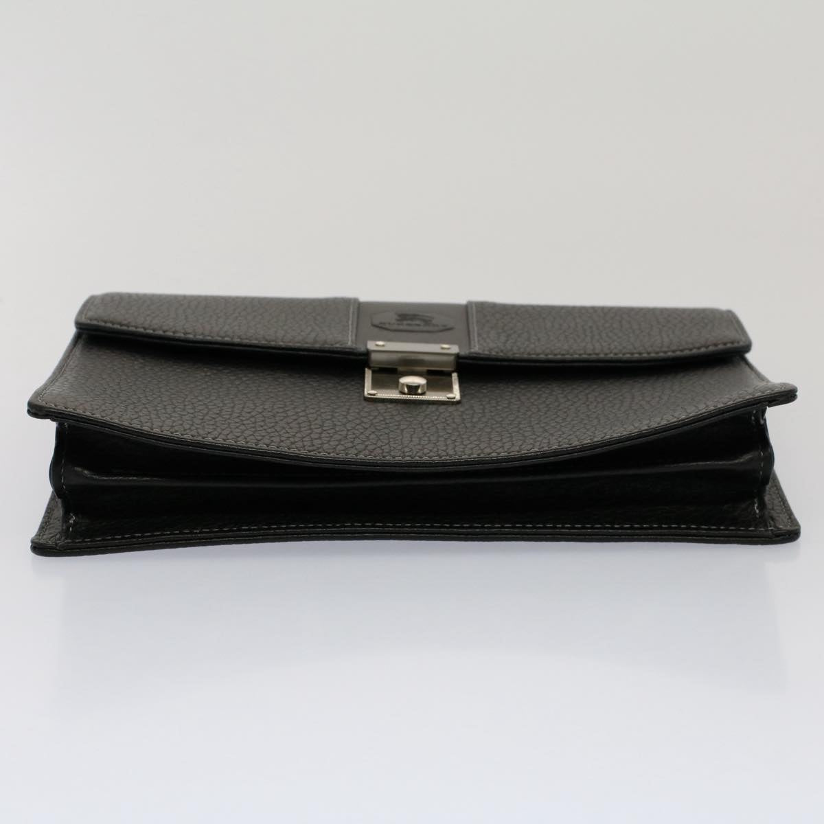 Burberry Brand Leather Black Clutch Bag Style 11