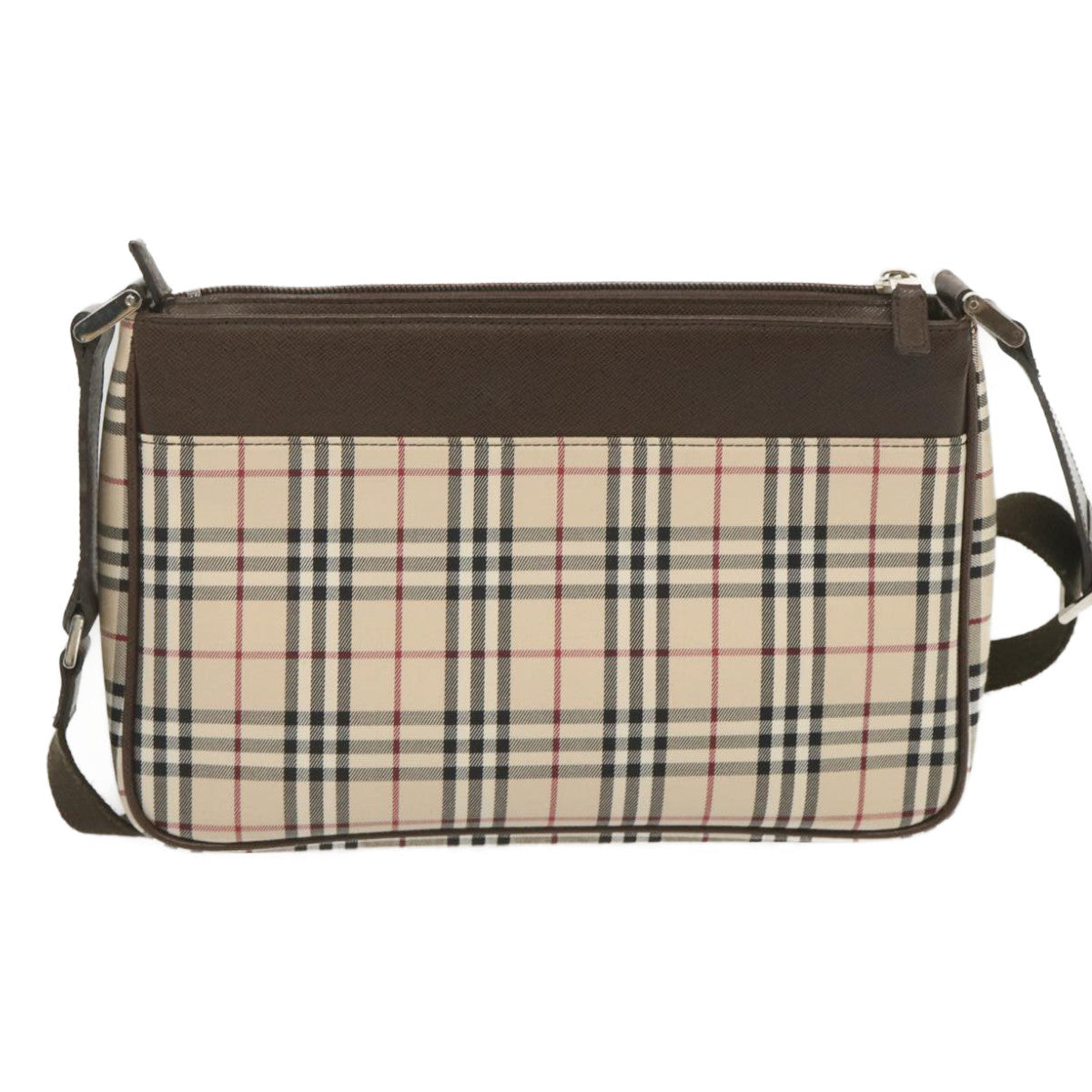 Burberry Nova Brand Canvas White Shoulder Bag Style 24